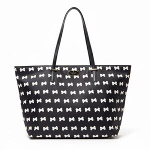 KATE SPADE nylon large bow print tote bag